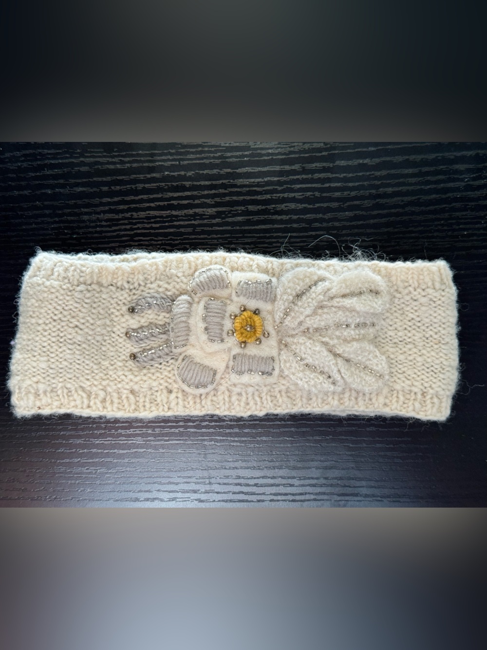 FRENCH KNOT Anthropologie Floral Knit Headband - 100% Wool - Women’s One Size